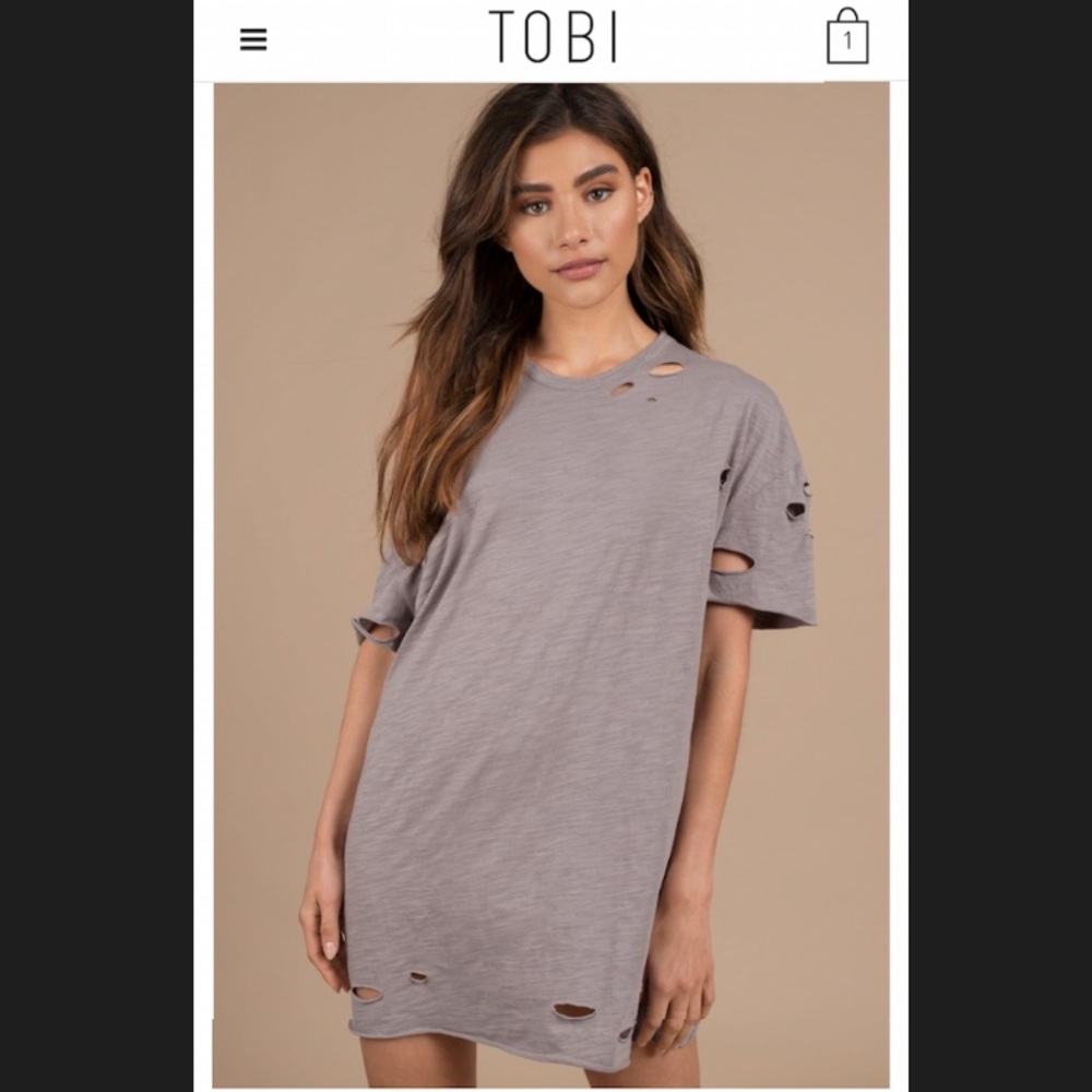 Torn Apart Distressed Tee Dress